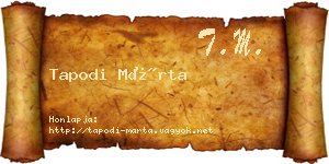 Tapodi Márta névjegykártya